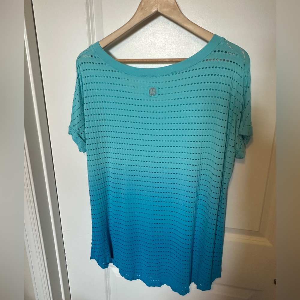 Balance collection XL blue hombre short sleeve mesh top. Super soft. - Picture 3 of 8